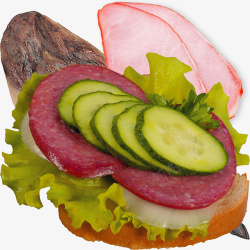 黄瓜三明治实物美食三明治高清图片