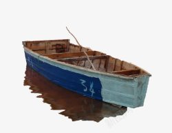 木船河边插图蓝白靠岸小船高清图片