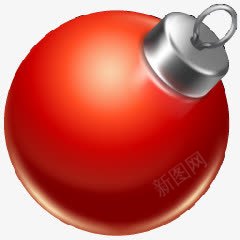 红色炸弹圣诞礼物装饰物png免抠素材_新图网 https://ixintu.com 圣诞礼物 红色炸弹 装饰物
