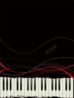 唯美音乐会矢量钢琴演奏会海报高清图片
