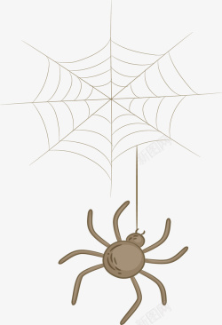 万圣节卡通蜘蛛网矢量图素材