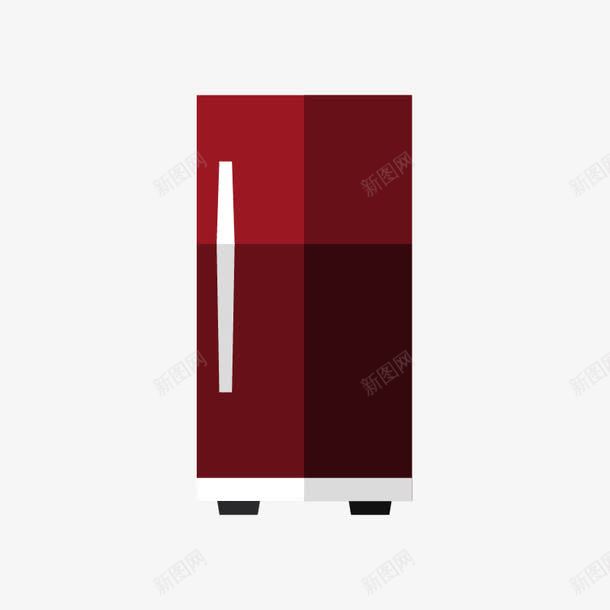 卡通红色大冰箱png免抠素材_新图网 https://ixintu.com 冰箱 冷柜 卡通 家用电器 对开门冰箱 电器