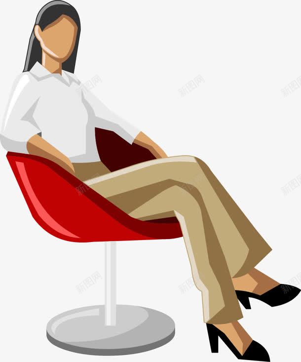 坐着的人png免抠素材_新图网 https://ixintu.com 人物轮廓 卡通人物 矢量装饰 装饰