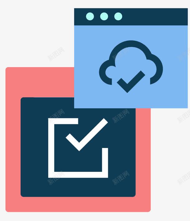 扁平化云上传成功图标png_新图网 https://ixintu.com internet 互联网 图标 扁平化 数据
