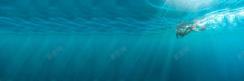 海底水下潜水jpg设计背景_新图网 https://ixintu.com 摄影 水下波纹 海报banner 潜水 潜水员 风景