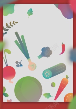 扁平化蔬菜背景装饰矢量图背景