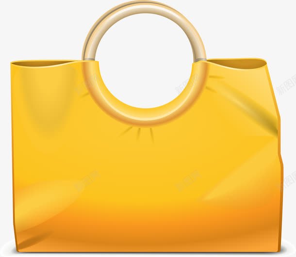 黄色手提包手袋包包png免抠素材_新图网 https://ixintu.com 包包 手提包 手袋 黄色手提包手袋包包 黄色手提包手袋包包矢量图