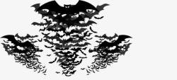 另一群蝙蝠万圣节装饰蝙蝠群剪影高清图片