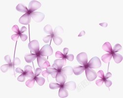 紫色小花装饰物素材