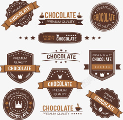 11款创意巧克力标签矢量图素材