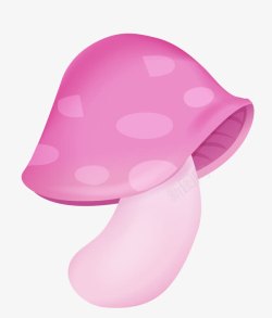 粉色卡通蘑菇素材