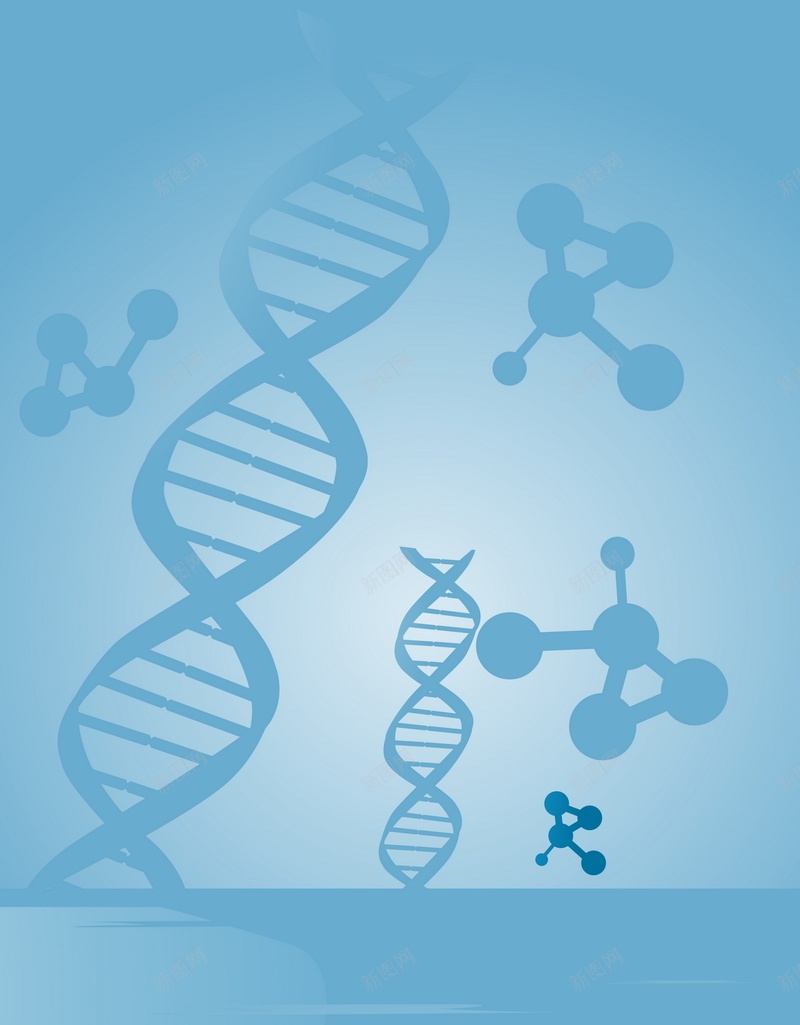 蓝色基因矢量图ai设计背景_新图网 https://ixintu.com DNA 基因 蓝色 螺旋 螺纹 矢量图