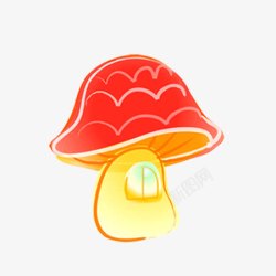 红色屋子卡通蘑菇高清图片