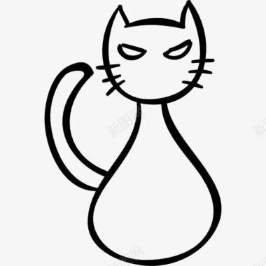 猫的轮廓图标图标