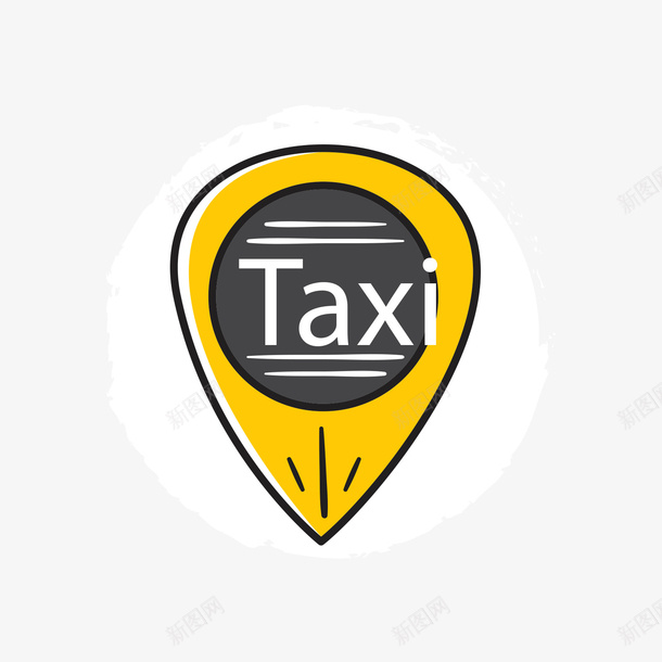 黄色位置符号出租车标签矢量图ai免抠素材_新图网 https://ixintu.com 位置符号 出租车 出租车标签 标签 英文 黄色 矢量图
