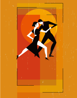 几何线框模型插画舞蹈舞蹈室健身房海报背景矢量图高清图片