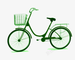 绿色公共自行车素材