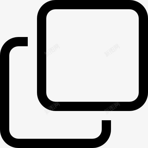 两个圆形的等正方形轮廓符号图标png_新图网 https://ixintu.com 二 圆 大的杯线 广场 接口 正方形标 符号