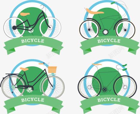 绿色骑行logo图标图标