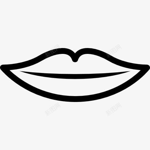 薄嘴唇的轮廓图标png_新图网 https://ixintu.com 口 唇 薄 薄薄的嘴唇
