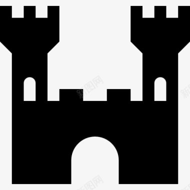 黑城堡的形状图标图标