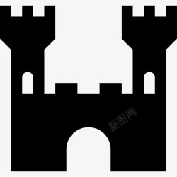 城堡形状黑城堡的形状图标高清图片
