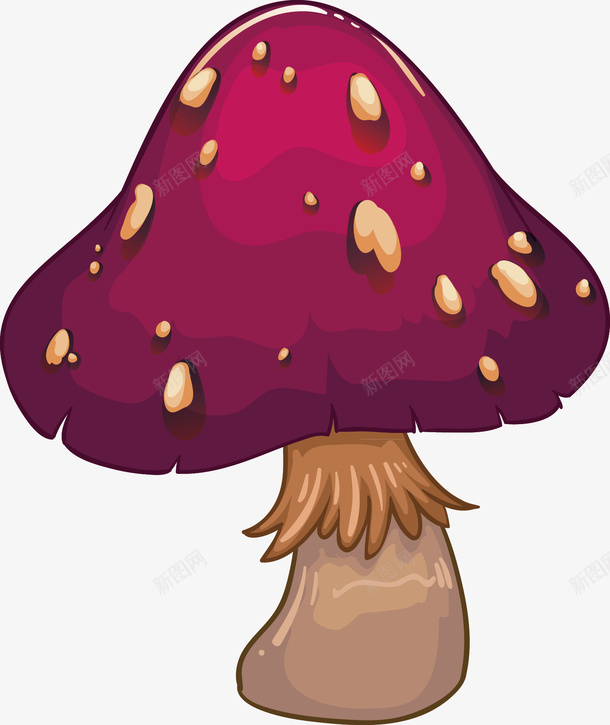 紫色蘑菇矢量图ai免抠素材_新图网 https://ixintu.com 手绘 紫色 蘑子 矢量图