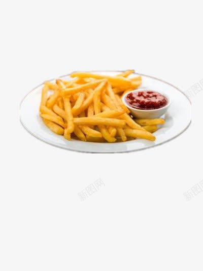一盘薯条png免抠素材_新图网 https://ixintu.com 发胖 垃圾食品 快餐 番茄酱 食物
