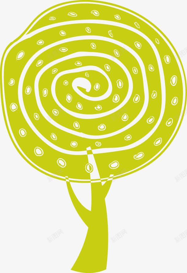 绿色植物年轮创意图标png_新图网 https://ixintu.com 创意设计 年轮图标 绿色植物