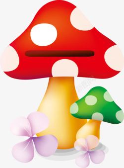 可爱卡通创意蘑菇素材