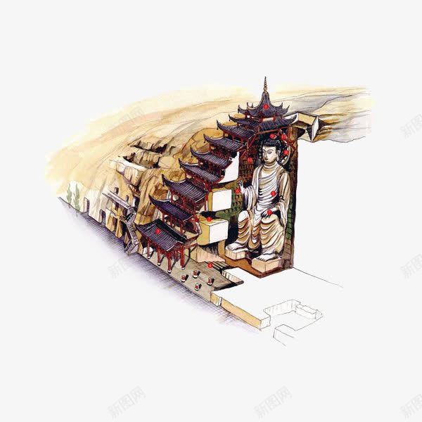 古寺庙建筑图png免抠素材_新图网 https://ixintu.com PNG 免抠 城堡 寺庙 建筑 手绘
