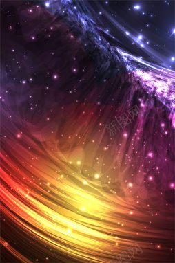 星空银河系绚丽科技海报背景矢量图背景