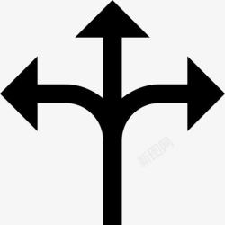 intersection箭头箭方向交叉口点指针箭图标高清图片
