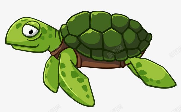 游泳的海龟png免抠素材_新图网 https://ixintu.com 卡通 海龟 游泳 绿色