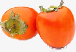 两个红透透的红柿子素材