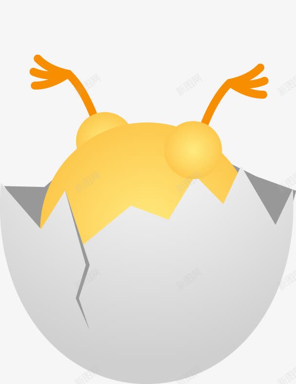 卡通可爱鸡蛋小鸡蛋壳破壳png免抠素材_新图网 https://ixintu.com 卡通 可爱 小鸡 小鸡出壳 破壳 蛋壳 鸡蛋