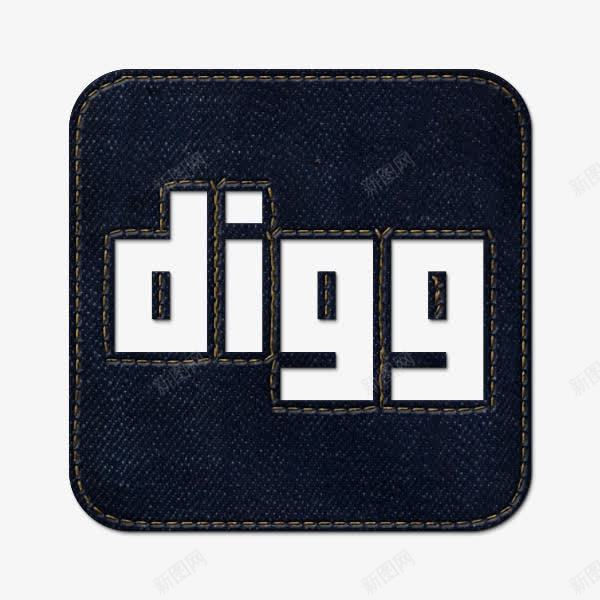 牛仔琼社会Digg标志广场蓝色图标png_新图网 https://ixintu.com Digg denim digg jean logo social square 广场 标志 牛仔 琼 社会
