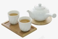 放着茶杯茶壶的茶盘茶具套装高清图片