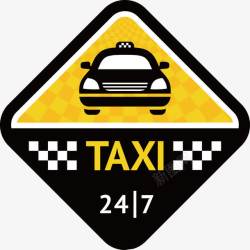 出租车标签创意交通标签高清图片
