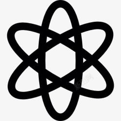 原子物理原子符号的轮廓图标高清图片