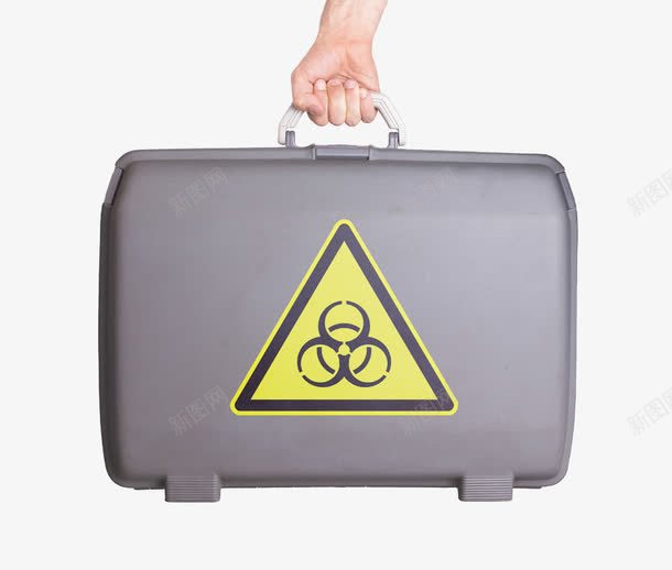 手提危险品png免抠素材_新图网 https://ixintu.com 危险标志 手提箱 提货物 灰色 箱子
