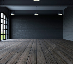 木地板房间唯美简约木地板房间纹理办公展示背景高清图片