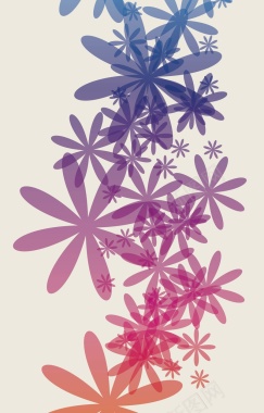 紫色温馨的花朵背景矢量图背景