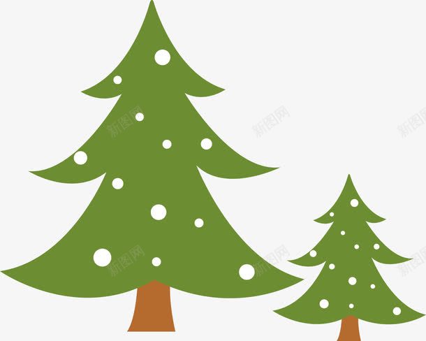 绿色圣诞树手绘片png免抠素材_新图网 https://ixintu.com 圣诞树