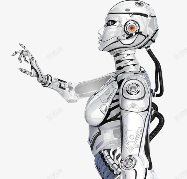 白色的机器人1png免抠素材_新图网 https://ixintu.com 帅气机器人 未来 机器人 白色 科技