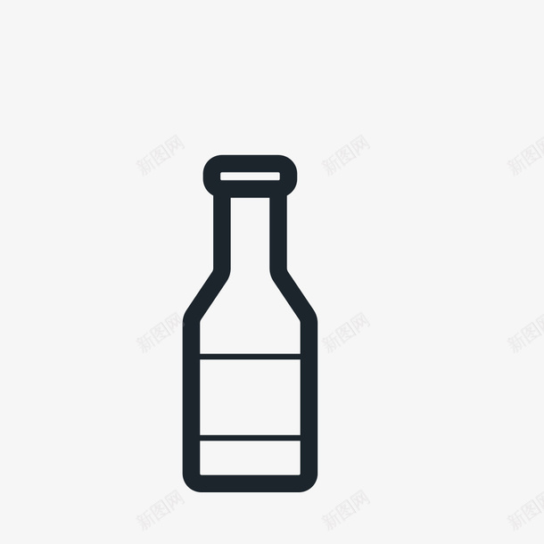 黑色的瓶子图标png_新图网 https://ixintu.com png图形 手绘 瓶子 装饰 黑色