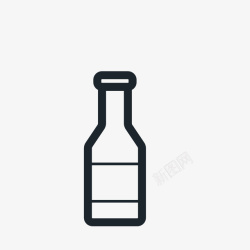 手绘药罐瓶子图形黑色的瓶子图标高清图片