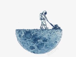 太空人月球漫步月球高清图片