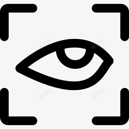 眼睛的焦点符号图标png_新图网 https://ixintu.com 广场 形状 接口线 标志 焦点 目标 眼睛 轮廓