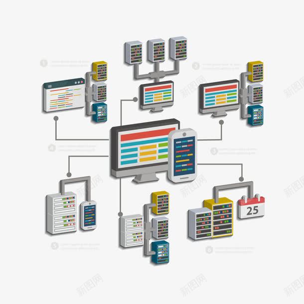 手机电脑网络科技png免抠素材_新图网 https://ixintu.com 互联网 手机 电脑 网络